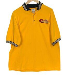 East Alabama Speedway Racing Collectible Embroidered Polo Shirt XL Yellow Cotton